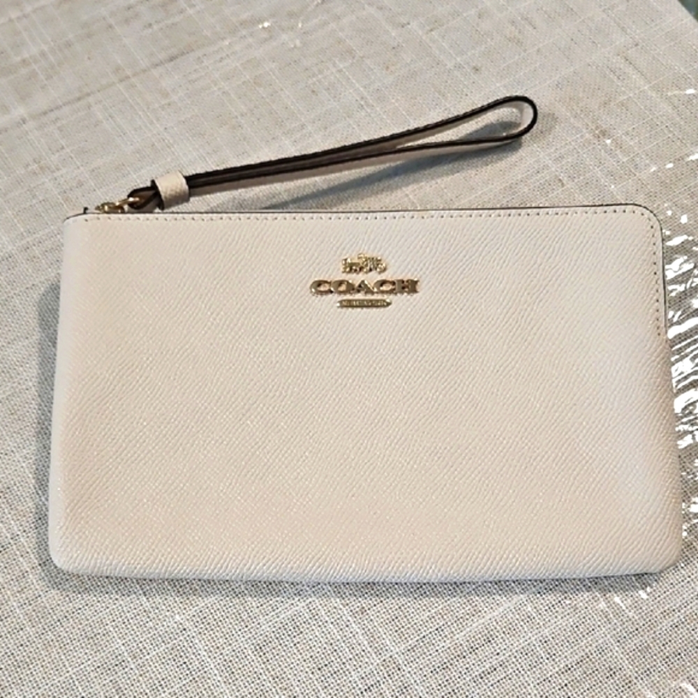 Coach White Wristlet